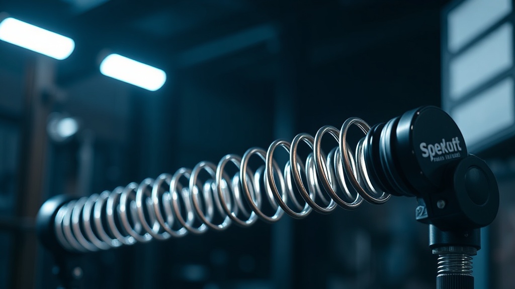 Boom arm spring resonance dampening techniques